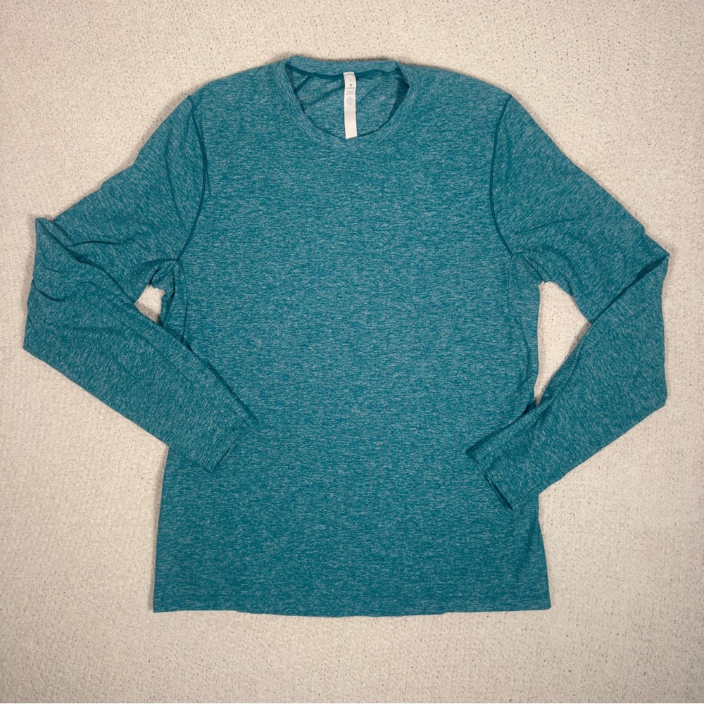 Lululemon Long Sleeve T Shirt Men's Large Green Aqua